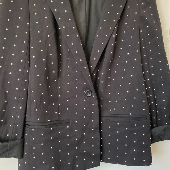 Stunning black & silver studded blazer! - Picture 6 of 7